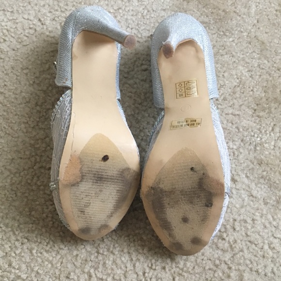 Silver Formal Sandal Heels - Picture 6 of 8